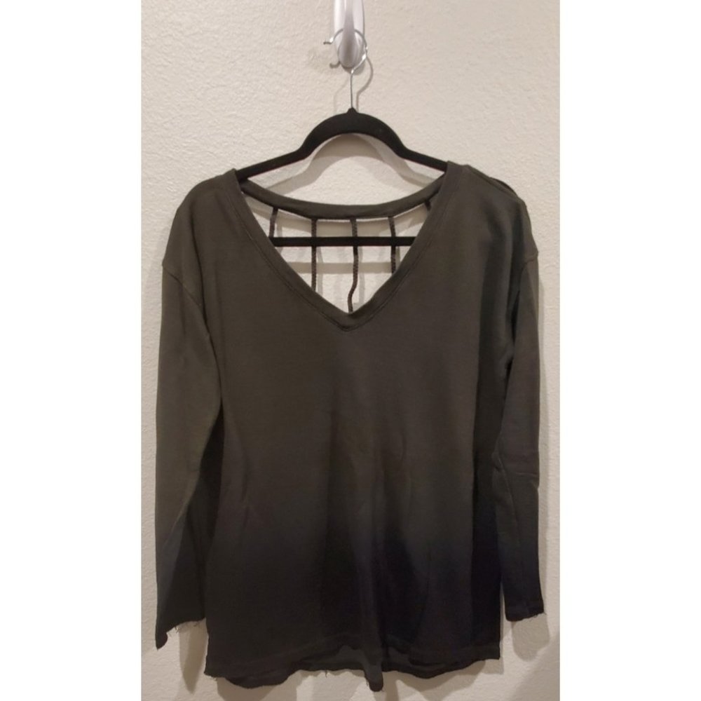 AMERICAN EAGLE Sweat Shirt Green Multicolored